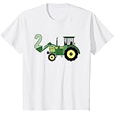 Kids Kids 2nd Birthday Tractor T-Shirt, 2 Year Old Tractor Shirt T-Shirt