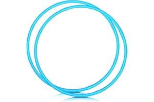 WinnerWhy 2 Pcs Toy Hoop Exercise Hoop Detachable Adjustable Plastic Toy Ring Playground Equipment for School Colored Circles Exercise Ring for Teens Dog Agility Equipment(Blue,23 Inch)