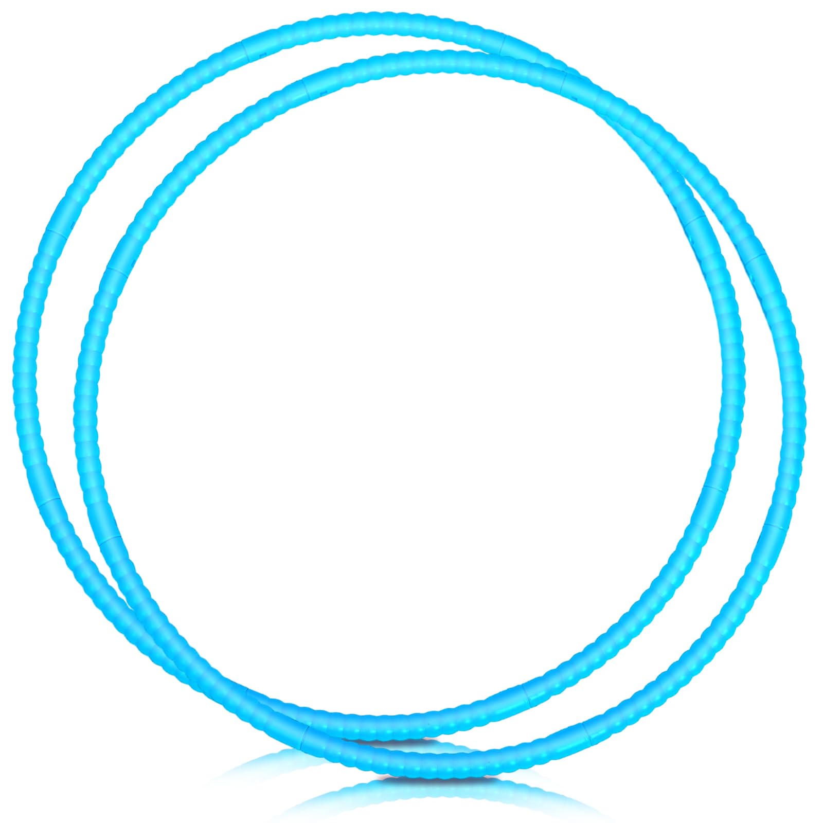 Photo 1 of WinnerWhy 2 Pcs Toy Hoop Exercise Hoop Detachable Adjustable Plastic Toy Ring Playground Equipment for School Colored Circles Exercise Ring for Teens Dog Agility Equipment(Blue,26 Inch)