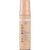 Bali Body Self Tanner Mousse Dark – Sunless Tanning Foam for Body | Natural, Streak-Free, Fake Tan | Vegan, Cruelty-Free, Organic Self Tan Mousse for All Skin Types (200ml/6.7 fl oz)
