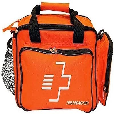 Firstaid4sport Touchline First Aid Bag Orange with Dividers & Pockets