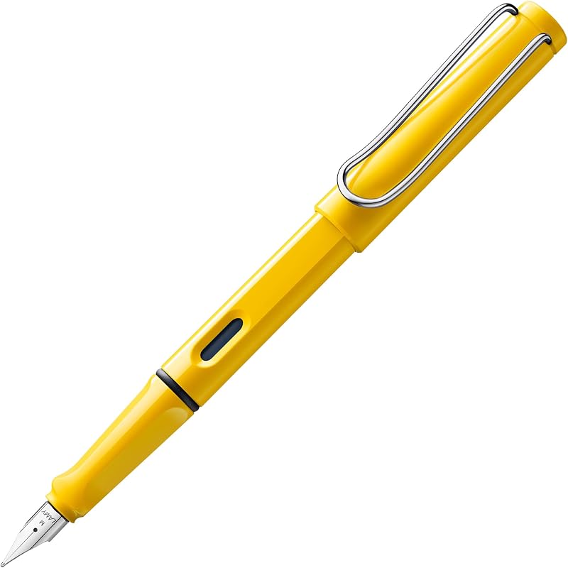 LAMY Safari Yellow Fountain Pen with Ergonomic Grip, Size B Nib