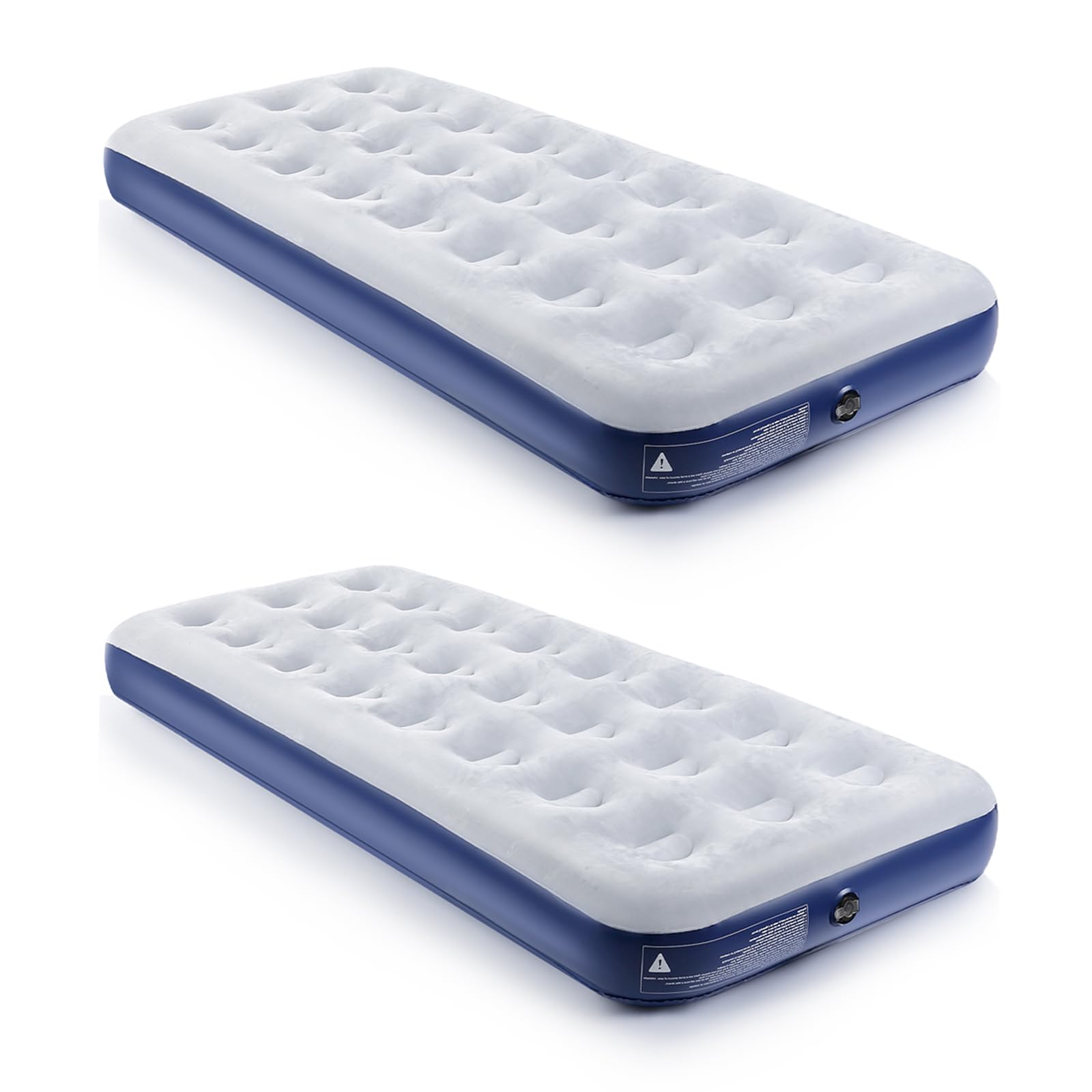 Photo 1 of QDH Camping Air Mattress Inflatable Air Bed Flocked Surface Travel Bed Sleeping Pad Air Bed for Outdoor Camping Tent Guest Travelling(2 PCS)