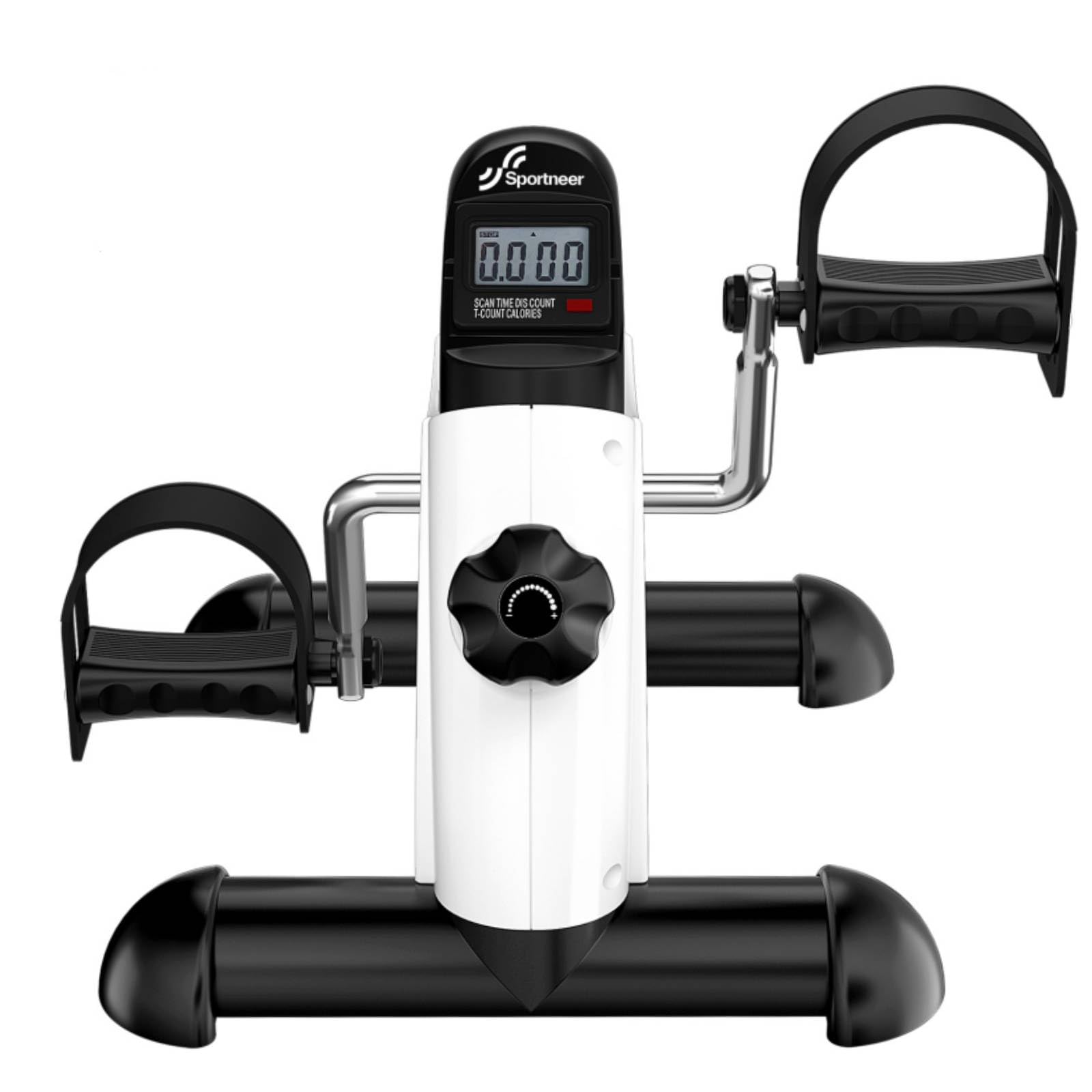 Photo 1 of ***(MISSING PEDALS)***Under Desk Bike Pedal Exerciser: Sportneer Mini Exercise Bike Portable Indoor Exercise Pedal Machine with LCD Display Arm & Leg Exercisers While Sitting for Home Office Bright White