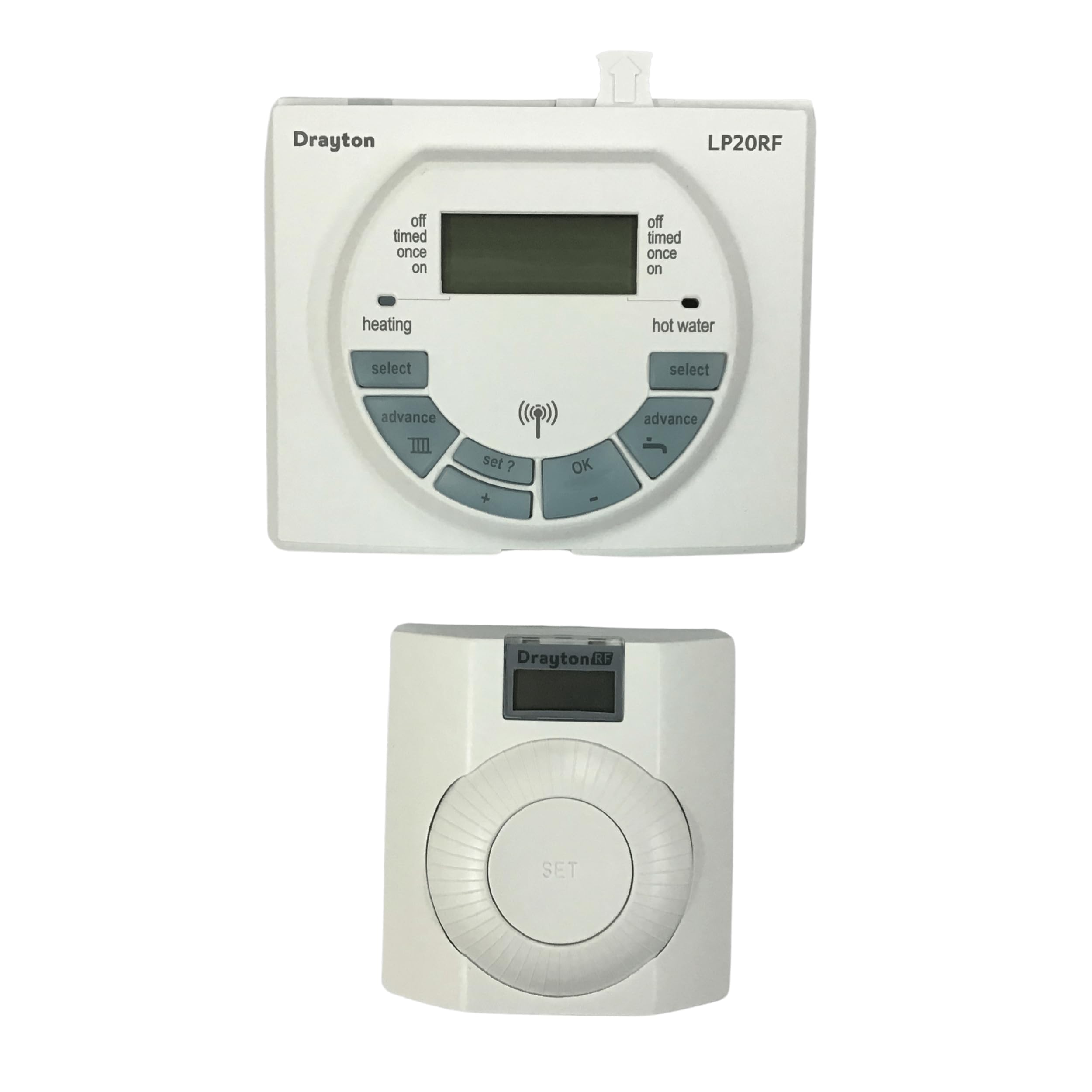 Drayton Lp20Rf Dual Channel Progrmmr and Digistat+Rf Rf562Dr, White