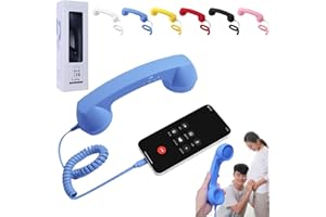 Retro Phone Handset, Type-C Retro Phone Handset for iPhone and Android, Pop Phone RetroHandset, for Cell Mobile Video Confere