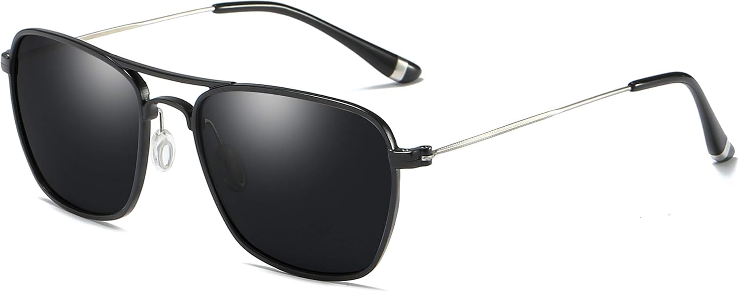 Doppelsteg Sonnenbrille Unisex - Polarisiert UV400 Rund Brillen Für Herren & Damen