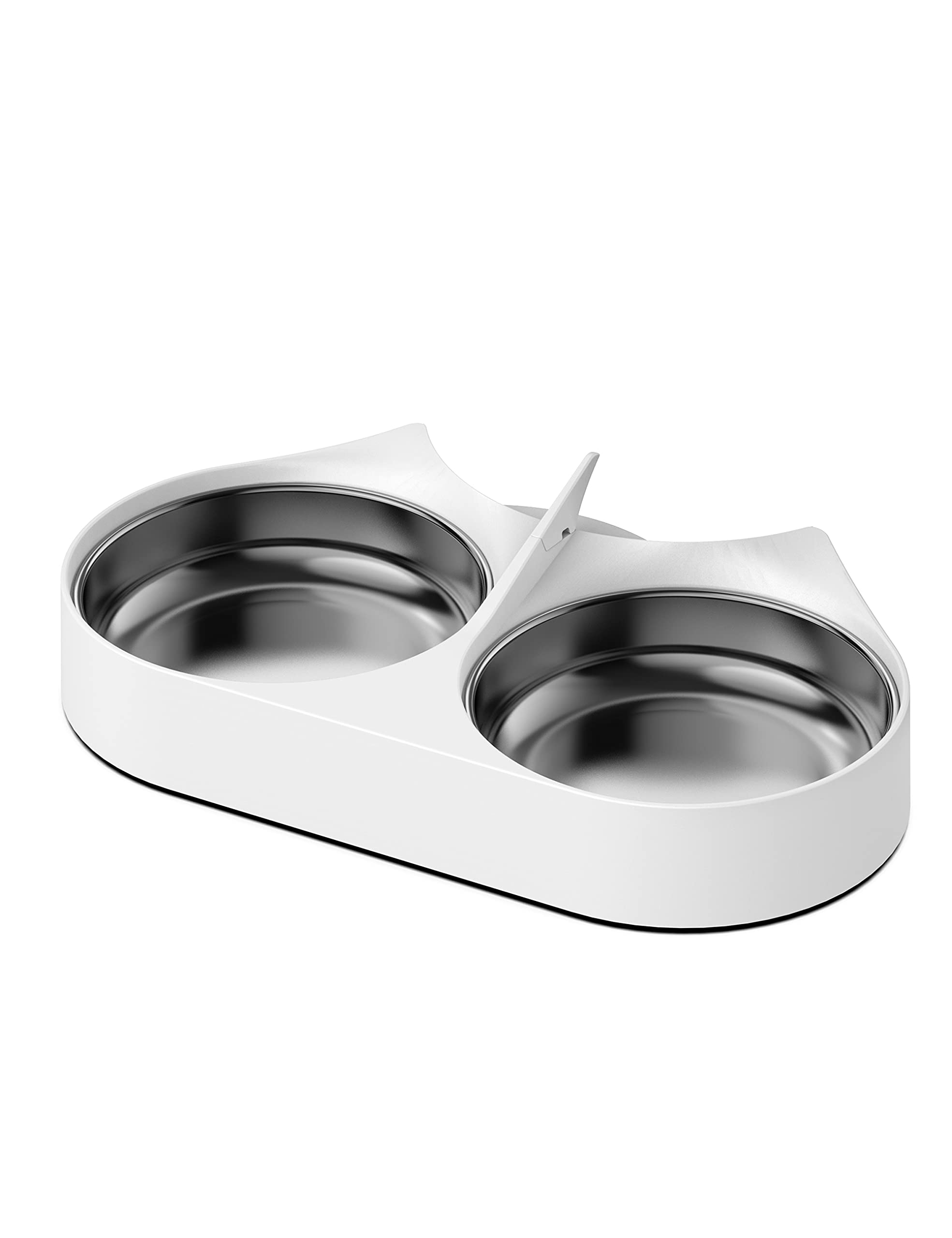 Photo 1 of **MISSING METAL BOWLS**** PETLIBRO Pet Food Splitter with Stainless Steel Bowls, Automatic Cat Feeder Bowls for Two Cats or Dogs, Suitable for PETLIBRO Automatic Cat Feeder PLAF005, PLAF006, PLAF103, PLAF203, White