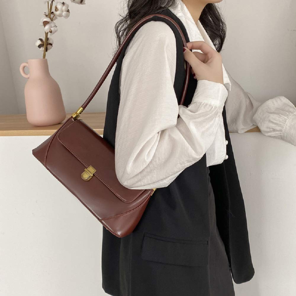 zhongningyifeng Women's Handbag, Small, Shoulder Bag, Leather, Water Repellent, Lightweight, Horizontal, Compact, Formal Bag