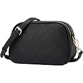 ZHIERNA Crossbody Bags for Women, Small Black Purse Lightweight Vegan Leather Shoulder Handbags Purse with Adjustable Strap
