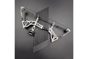 ELETALKER Mini Archery Bow Set Hunting Accessories Gadgets for Men Mini Compound Bow Catapult for Shooting, Practice, and Hunting Target Practice Archery Fun Gifts with 12 Arrows