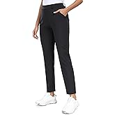 IUGA Stretchy Work Pants for Women 7/8 Ankle Golf Pants Pull On Business Casual Travel Dress Pants with Pockets