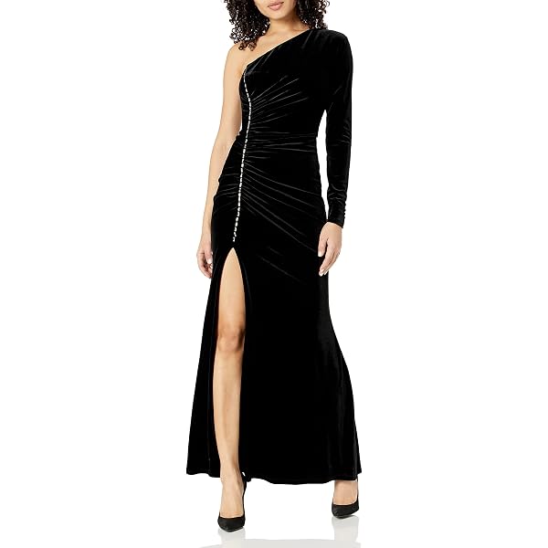 Amazon.com: Emerald Sundae Womens Plus Faux Wrap Full Length Formal Dress  Black 1X : Clothing, Shoes & Jewelry