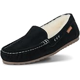 Parfeying Women's Australian Sheepskin Moccasin Slip-On Slippers | DERALEN pairs genuine 16mm shearling with redesigned Fluid-Motion rubber soles and responsive EVA for indoor-outdoor comfort