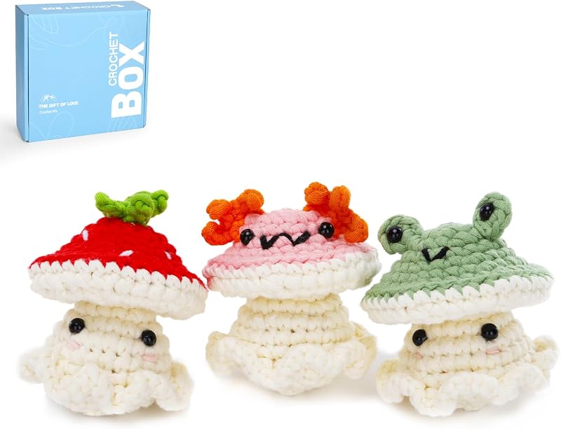 CROCHET BOX Beginner Animal Crochet Kit for Adults with Tutorial Video