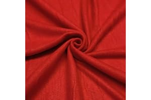 Barcelonetta | Fleece Fabric | Blanket Fabric | 72"X60" | Polar Fleece | Soft, Plush, Anti-Pill | Poncho, Pillow Cover, PJ Pants, Cushion, Liners, Eye Mask (Red, 2 Yards)