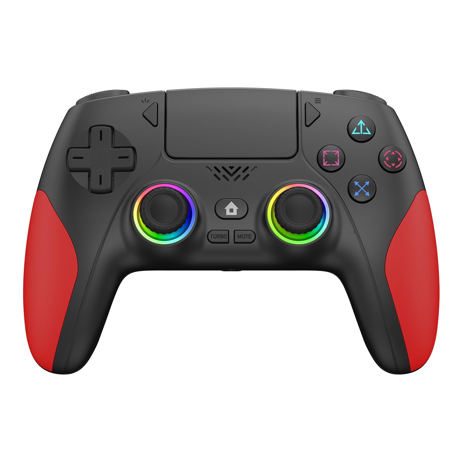 IWGAME Wireless Controller for PS-5/PC, Hall Effect Joysticks & Triggers Gaming Controller with Programmable/Remap/Turbo/LED Light Functions, Dual Vibration,3.5MM Headphone Jack,Black