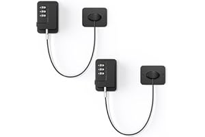 I-EASYDWW Refrigerator Lock, Heavy Duty Fridge Lock, Combination Lock for Refrigerator Cabinets, Child Safety Drawers, Lock, Take Care of Your Family, Easy Install No Keys Needed, (Black-2Pack)