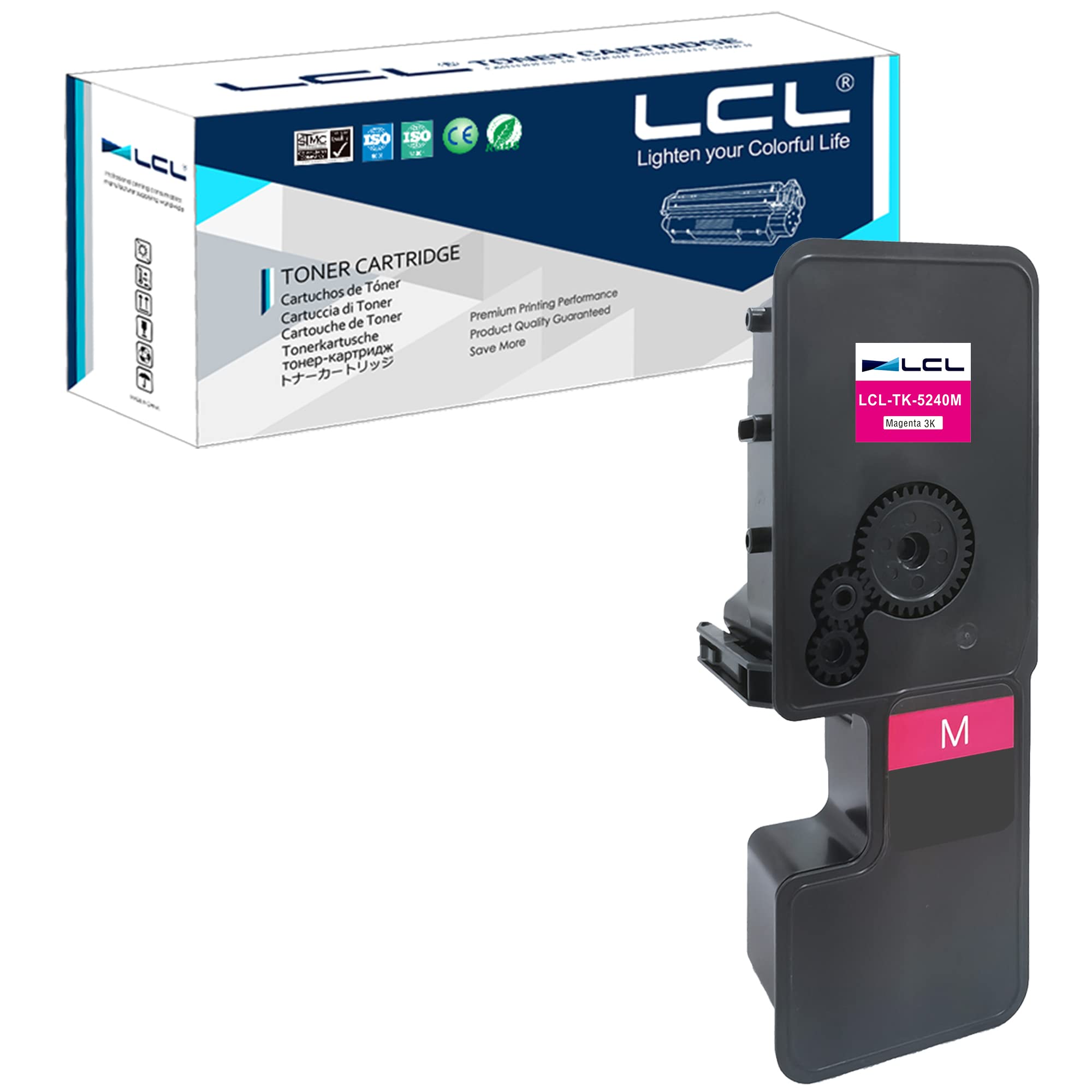 LCL Compatible Toner Cartridge TK5240 TK-5240 TK-5240M 1T02R7BNL0 (1Magenta) Replacement for Kyocera ECOSYS M5526 M5526cdw M5526cdn P5026 P5026cdn P5026cdw