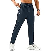FOGFIRE Mens Joggers Lightweight with Zipper Pockets Quick Dry Sweatpants for Running Track Casual Gym Workout
