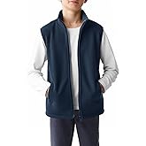 Haloumoning Boys Polar Fleece Vest Kids Full-Zip Lightweight Sleeveless Jacket Fall Winter Warm Outwear 5-14 Years