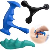 OLLBIT 3PCS Thumb Saver Massage Tools,Manual Deep Tissue Massage,Set Include 1 Green Thumb Protector Tool &amp; 1 Trigger Point Pressure Massager &amp; 3-Legged Massage Knobs (3 Pcs)