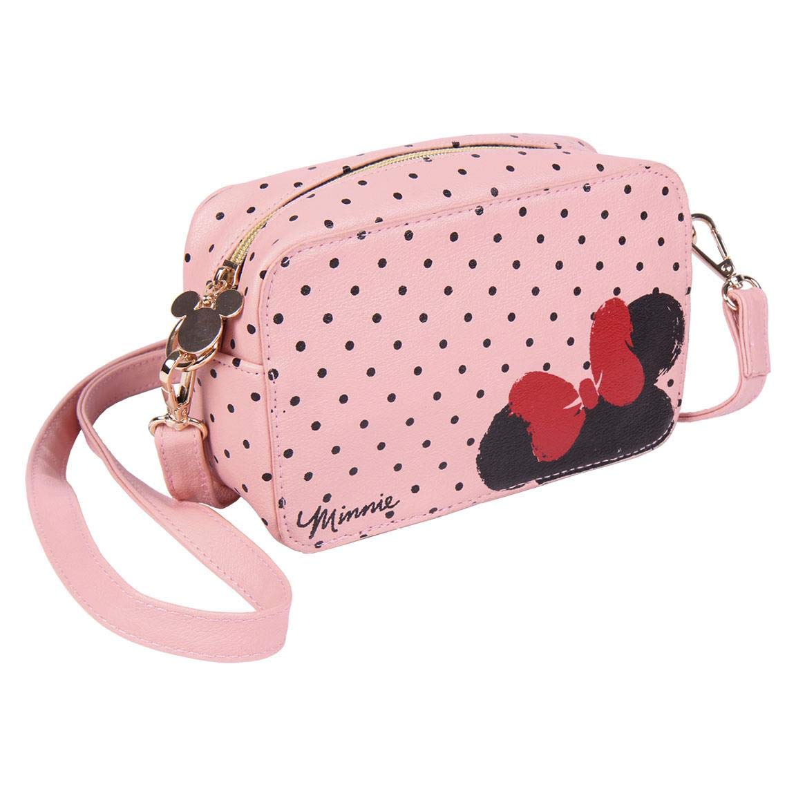 CERDÁ LIFE'S LITTLE MOMENTS, Minnie Mouse-Official Licensed Star Wars Faux Leather Shoulder Bag for Girls, Pink, M, pink, Bolso Bandolera Polipiel Minnie Mouse - Licencia Oficial Star Wars
