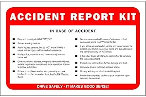 J. J. KELLER & ASSOCIATES, INC. Vehicle Accident Report Kit in Envelope 10-pk. - No Camera - J. J. Keller & Associates - Helps Drivers Collect, Organize & Report Vehicle Accident Information
