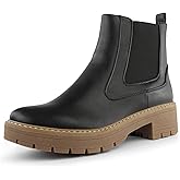 Hawkwell Women's Slip On Chunky Heel Ankle Chelsea Boot