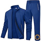 TBMPOY Men's Tracksuits Fleece Lined Sweatsuits 2 Piece Set Outfits Warm up Athletic Sports Casual Full Zip Jogging Suit