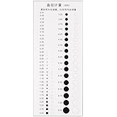 HARFINGTON High Precision SEC Size Estimation Chart Transparency Flaw Detection Film Ruler for Diameter Defects Measuring