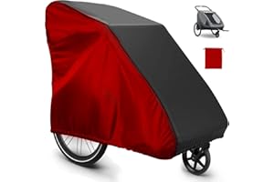 AkiiGer Bike Trailer Cover for Kid Pet Bike Trailer, Outdoor Water Sun Dust Wind Proof Bicycle Trailer Cover, PU Coating, Easy to Carry