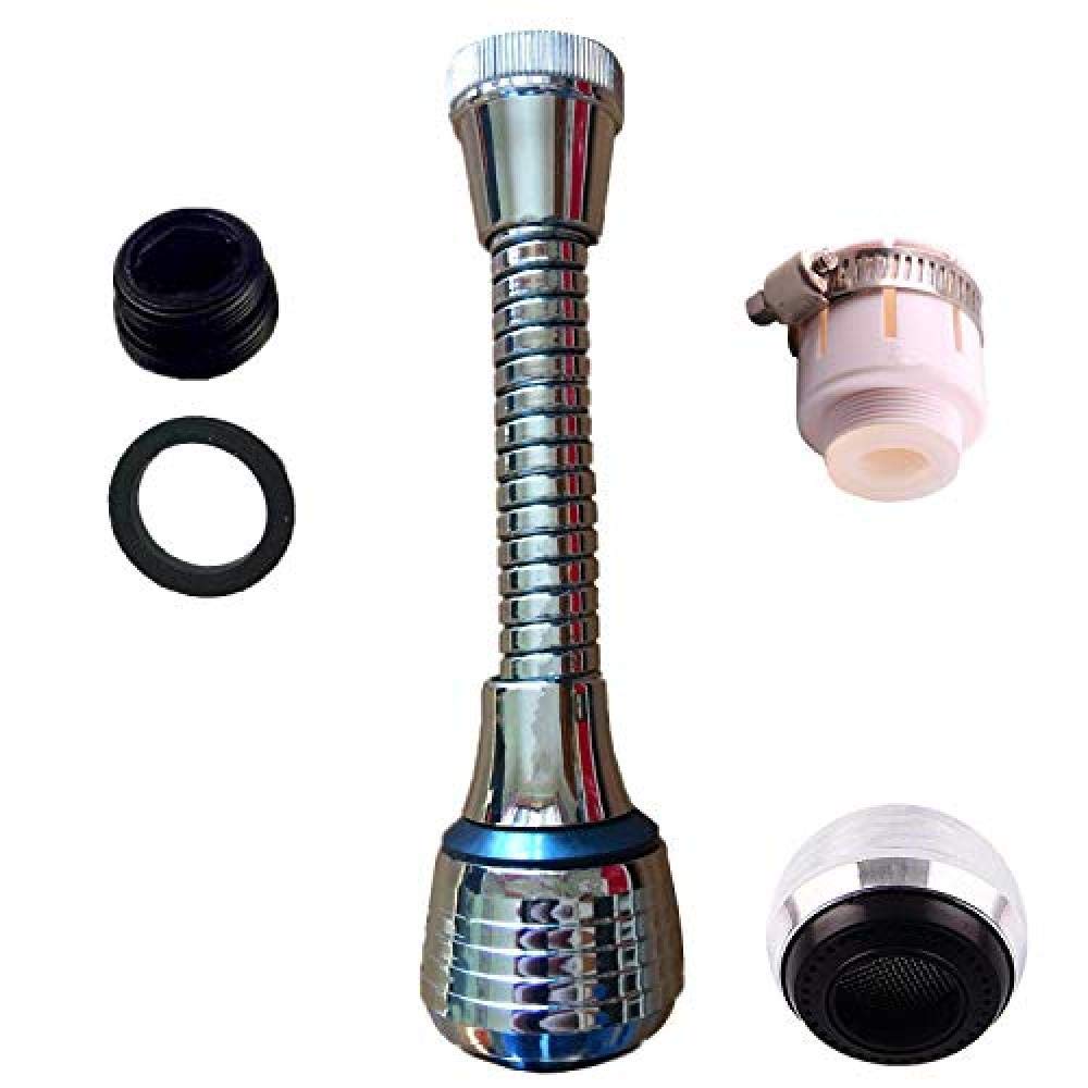 Faucet Aerator,360°Swivel Splash-Proof Faucet Splash Head,Stainless Steel Swivel Faucet Aerator, Water-Saving Tap Faucet Nozzle，Net Aerator Connector Tap Faucet Extension for Kitchen Bathroom