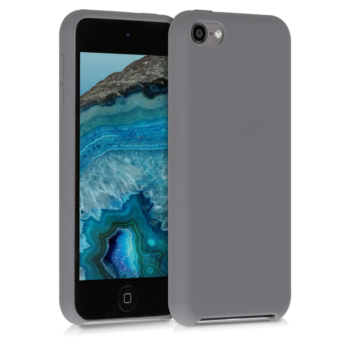kwmobile TPU Silicone Case Compatible with Apple iPod Touch 6G / 7G (6th and 7th Generation) - Case Soft Flexible Protective Cover - Stone Dust