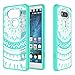 LG V20 Case, AnoKe LG V20 Clear Case,Scratch Resistant Glitter Mandala Flower Ultra-Thin Slim-Fit Women Girls Acrylic Hard Cover TPU Bumper Hybrid Protective Phone Case Cover for LG V20 TM CH Mint