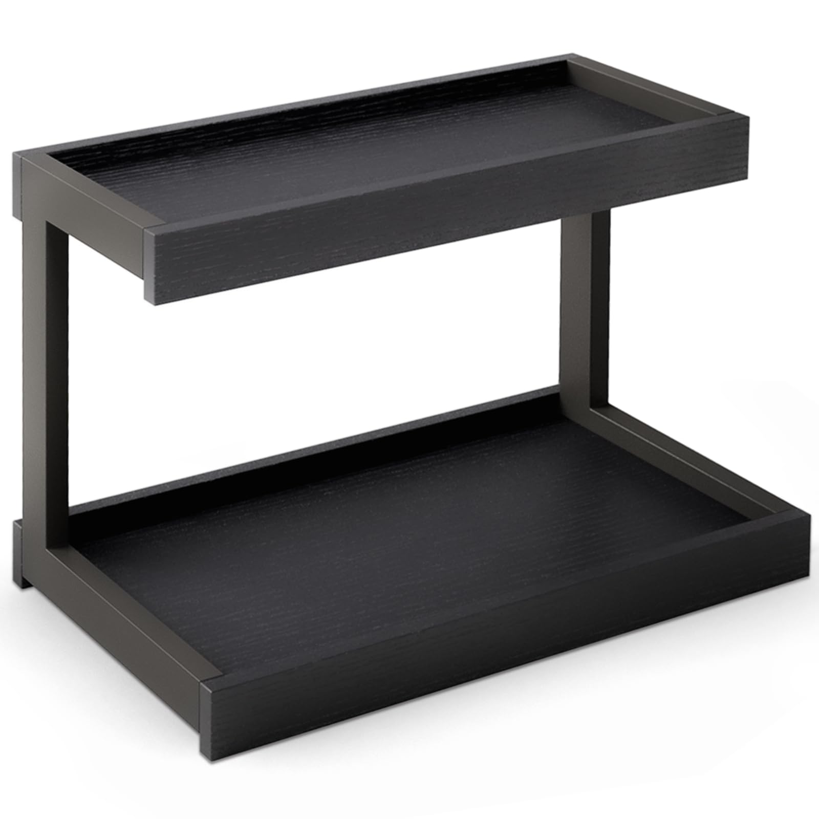 Photo 1 of MARTY 2 Tier Spice Rack Organizer for Countertop, 15.8''L Coffee Station/Bathroom Organizer Countertop, Counter Shelf Desktop Storage Organizer for Kitchen, Bedroom, Office (Black)