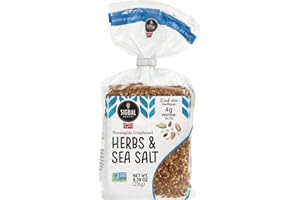 Sigdal Bakeri Herbs & Sea Salt Norwegian Wholegrain Crispbread | All Natural Non-GMO, 8.29 oz (235g) (Pack of 2)
