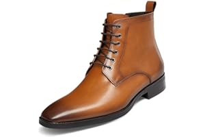 GIFENNSE Mens Chukka Boots Mens Dress Boots Oxford Leather Boots Famal Chelsea Boots for Men