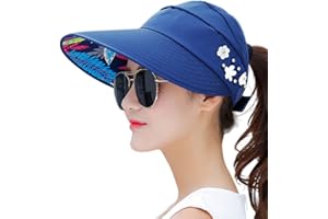 HINDAWI Sun Hats for Women Wide Brim Sun Hat UV Protection Caps Floppy Beach Packable Visor