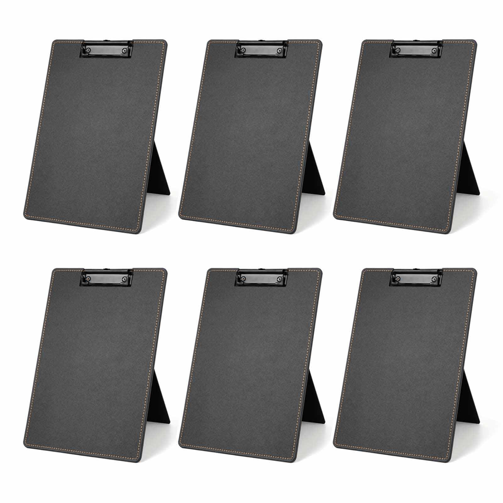 Photo 1 of Rodarola Desktop Document Holder for Typing Clipboard, Paper Holder Stand for Desk When Typing Copy Holder Foldable Stand Clipboard 9 x 13 Inch (Black, 6 Pack)