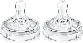 philips avent 2pk natural fast flow nipple 6m 