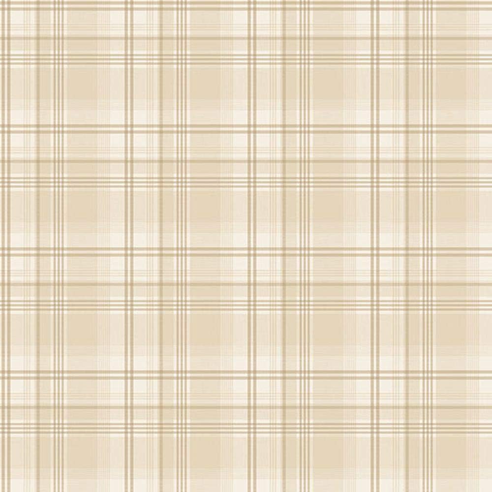 Amazon G キッチンレシピ チェック ベージュ ギャラリー壁紙 壁紙