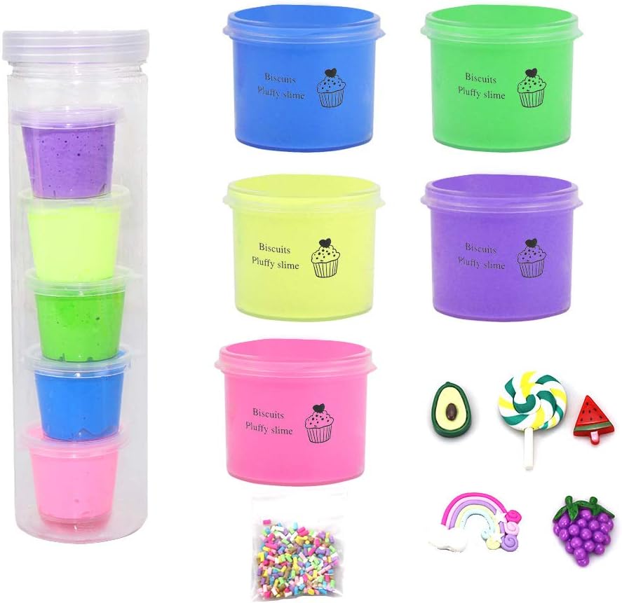Fluffy Putty, BESTZY Fluffy Slime Putty Slime, Slime Kit Set for Girls ...
