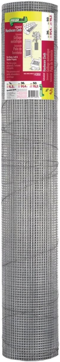 Garden Zone 23-gauge Galvanized Hardware Cloth 36inx10.25ft 9ea