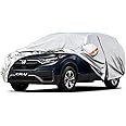 Kayme 6 Layers SUV Car Cover Custom Fit for Honda CRV CR-V (1995-2025), Waterproof All Weather for Automobiles,Rain Sun UV Protection.Silver