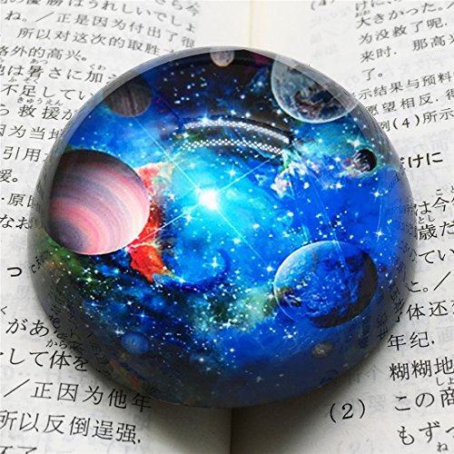 Waltz&F Crystal Galaxy Paperweight Galss Globe Hemisphere Home Office Table Decoration - Thumbnail 3