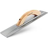 Goldblatt 16" x 3-1/4" Extruded Magnesium Hand Float | Broken-In Blade, Beveled Edges &amp; Rounded Corners, Wood Handle, Lightweight Concrete Finishing Tool