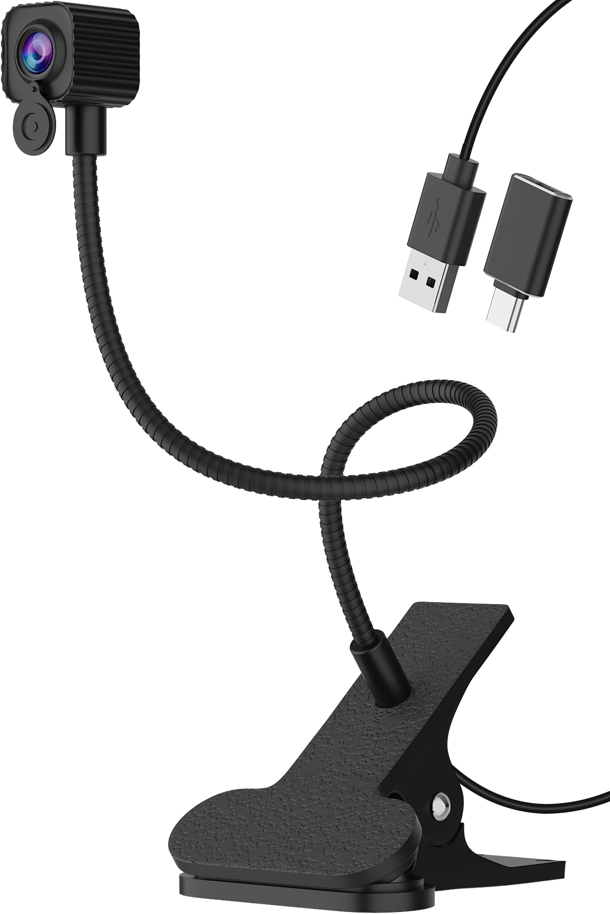 Photo 1 of Uyissykia 4K Center Screen Webcam with Microphone, AutoFocus 4K Middle Screen Webcam USB Type-C/A Adapter, Eye Level Camera Plug&Play (Clamp)