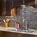 FASÄDE Traditional Style/Pattern 4 Decorative Vinyl Backsplash Panel in Brushed Nickel (One 18