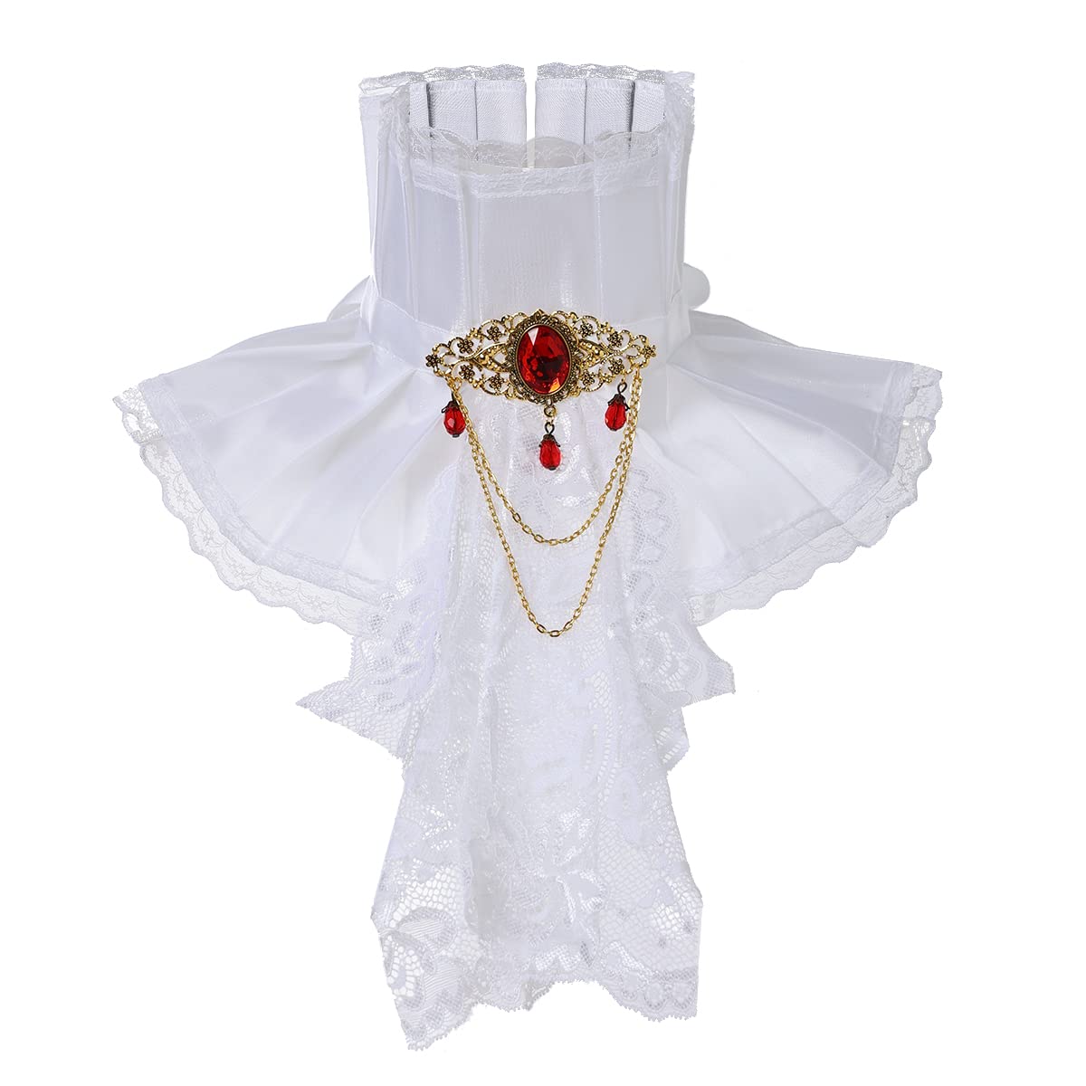 GRACEART Victorian Gothic High Neck Choker Collar with Jabot